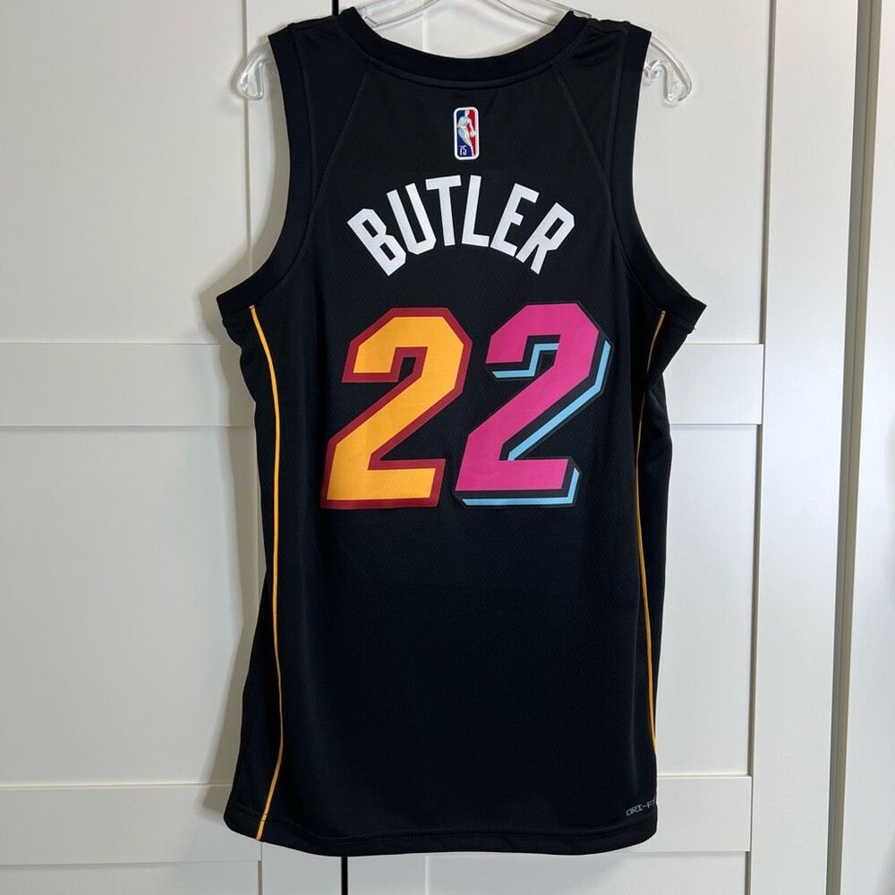 NBA Mens Black Dri Fit Miami 22 Jimmy Butler Jersey Tops Size Medium (NWT) - Picture 4 of 7